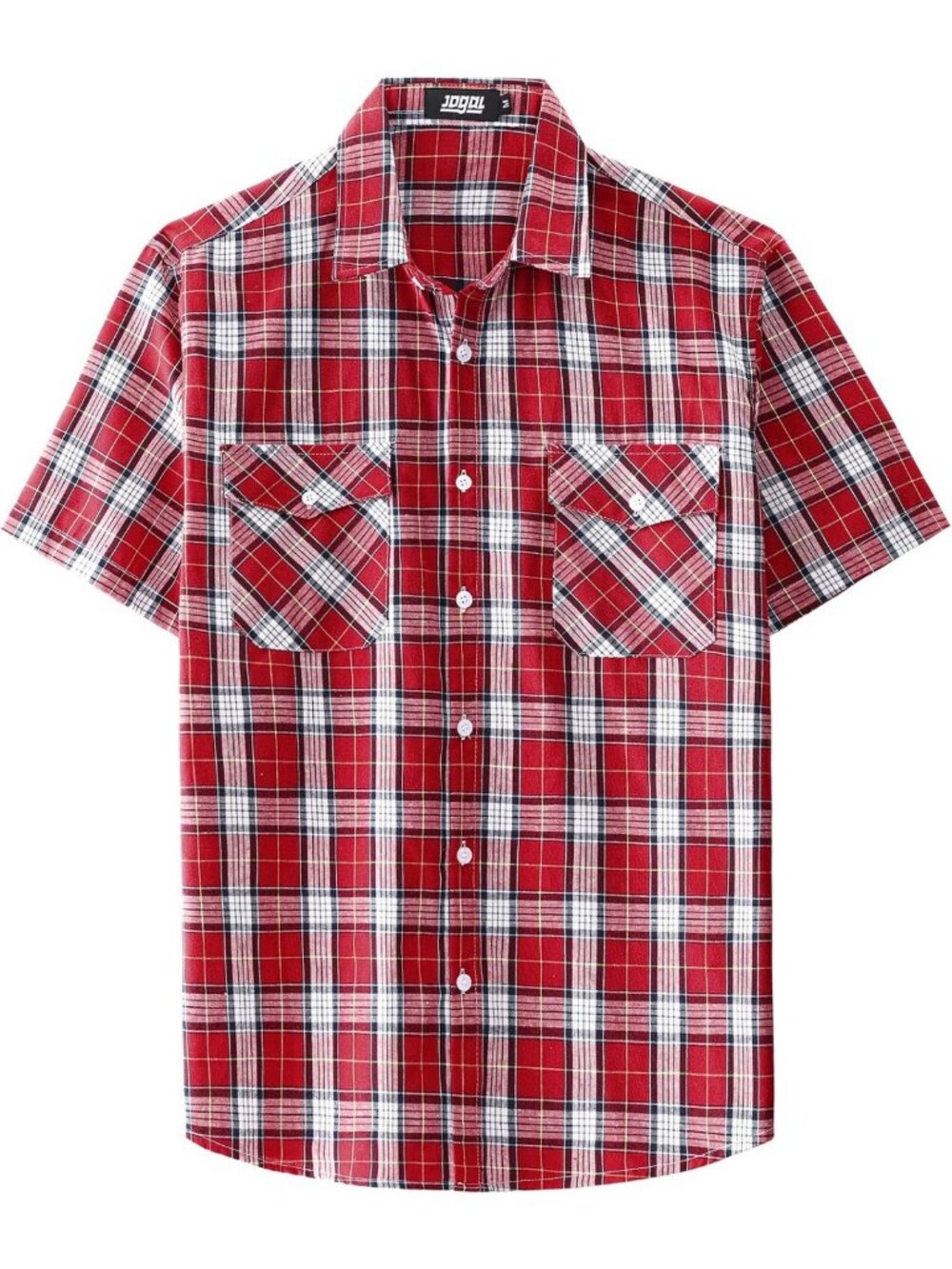 Stylish Men's Plaid Short Sleeve Button Down Shirt with Pockets - Western Style